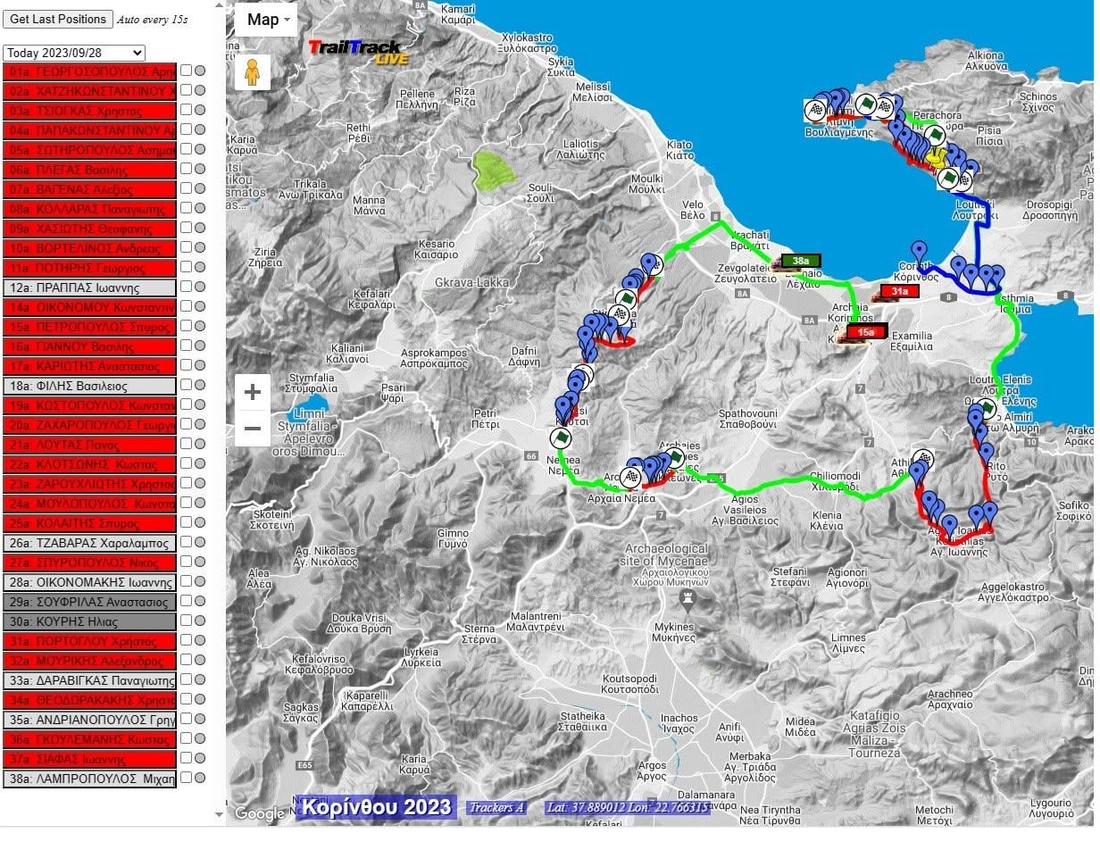 Live tracking map